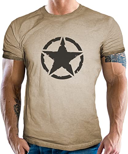 T-Shirt für den US-Army Fan im Washed Jeans Look USAF von Gasoline Bandit