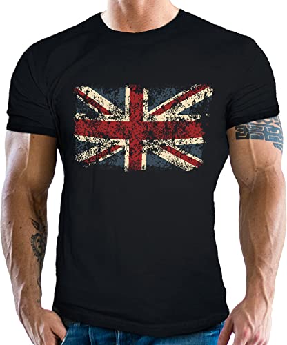 United Kingdom T-Shirt: Union Jack Vintage 4XL von Gasoline Bandit