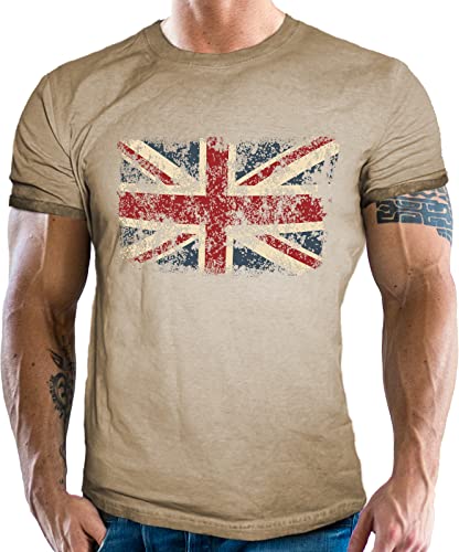 United Kingdom T-Shirt: Union Jack Vintage von Gasoline Bandit