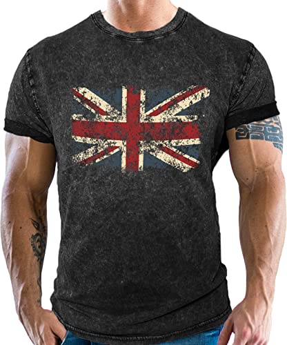 United Kingdom T-Shirt: Union Jack Vintage von Gasoline Bandit