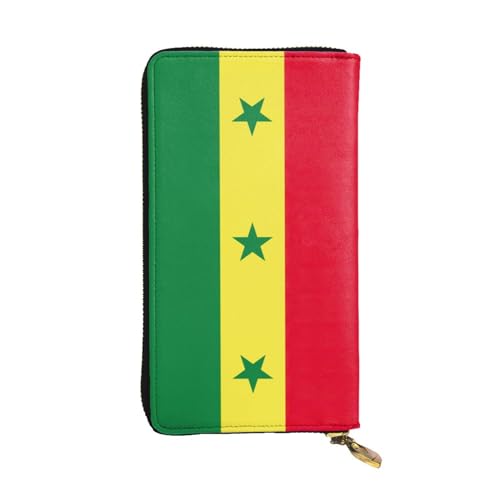 GaxfjRu Flagge der Tschetschenischen Republik Praktische Damengeldbörse - Kunstleder mit Metallreißverschluss, mehreren Fächern und Kartenfächern, Flagge von Senegal, Einheitsgröße, Classic von GaxfjRu