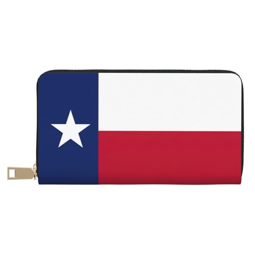 GaxfjRu Flagge von Venezuela Stilvolle und praktische Damengeldbörse - Schlankes und schlankes Kreditkartenetui mit Reißverschlussfach, Flagge von Texas, Einheitsgröße, Classic von GaxfjRu