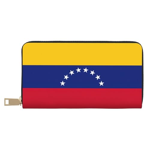 GaxfjRu Flagge von Venezuela Stilvolle und praktische Damengeldbörse - Schlankes und schlankes Kreditkartenetui mit Reißverschlussfach, Flagge von Venezuela, Einheitsgröße, Classic von GaxfjRu