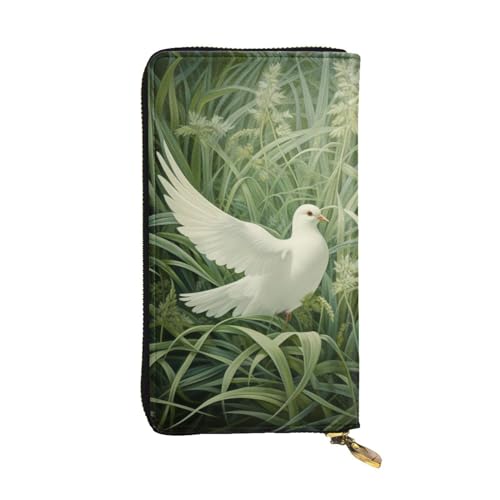 GaxfjRu Inspirierende Zitate Praktische Damengeldbörse - Kunstleder mit Metallreißverschluss, mehreren Fächern und Kartenfächern, Grass And Dove2, Einheitsgröße, Classic von GaxfjRu