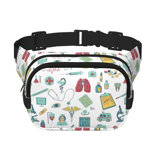 Gürteltasche mit Biologie-Chemie-Druck, Bauchtaschen für Damen und Herren, modische Umhängetasche, Hüfttaschen, Schwarz, Einheitsgröße Gürteltasche mit Biologie-Chemie-Druck, Bauchtaschen für Damen und Herren, modische Umhängetasche, Hüfttaschen, Schwarz, Einheitsgröße von GaxfjRu