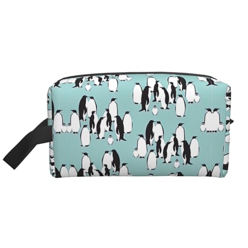 Kosmetiktasche mit niedlichem Pinguin-Druck, geräumige Kapazität, Kulturbeutel für Herren, Reise-Kulturbeutel, weiß, Einheitsgröße Kosmetiktasche mit niedlichem Pinguin-Druck, geräumige Kapazität, Kulturbeutel für Herren, Reise-Kulturbeutel, weiß, Einheitsgröße von GaxfjRu