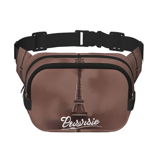 Pariser Gürteltasche mit Eiffelturm-Druck, Bauchtaschen für Damen und Herren, modische Umhängetasche, Hüfttaschen, Schwarz, Einheitsgröße Pariser Gürteltasche mit Eiffelturm-Druck, Bauchtaschen für Damen und Herren, modische Umhängetasche, Hüfttaschen, Schwarz, Einheitsgröße von GaxfjRu