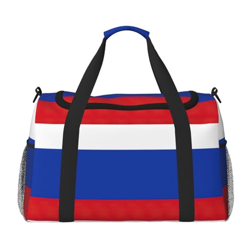 Reisetasche mit russischer Flagge, Wochenendtasche, Turnbeutel, Übernachtungstaschen, Reiseutensilien für Damen und Herren, Umhängetasche, Schwarz , Einheitsgröße Reisetasche mit russischer Flagge, Wochenendtasche, Turnbeutel, Übernachtungstaschen, Reiseutensilien für Damen und Herren, Umhängetasche, Schwarz , Einheitsgröße von GaxfjRu