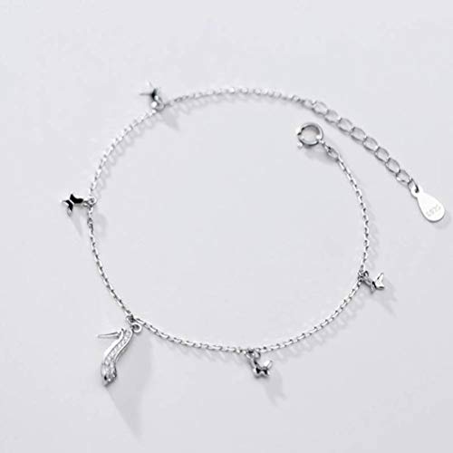 GeRRiT S925 Silber Armband Weibliche Koreanische Mode Süße Schmetterling High Heels Armband Temperament Persönlichkeit Schmuck Weiblich, Silber von GeRRiT