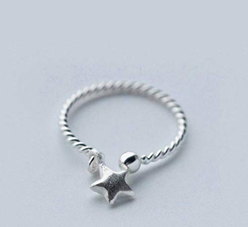 GeRRiT S925 Silberring Mode Twist Star Ring Offener Verstellbarer Ring Gelenkringzeichnung, Zeichnung von GeRRiT