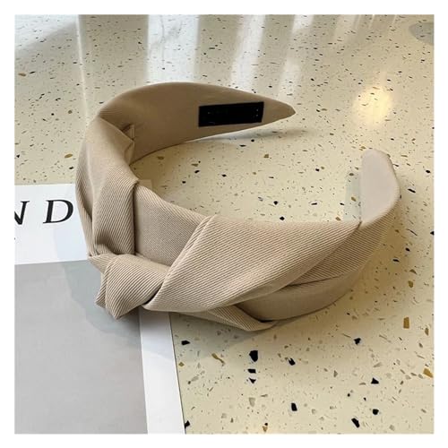 Mode Haarbänder for Frauen Kopfschmuck Mädchen Vintage elastisches Stirnband Stoff breites Haarband Haarband Haarschmuck Kopfbedeckung (Color : Cloth khaki) von GeRRiT