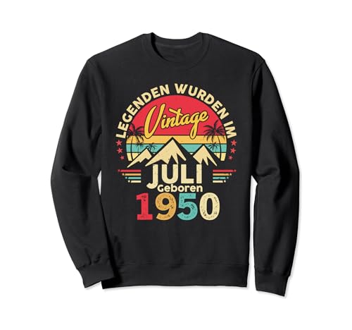 Juli 1950 Men Women 74th Birthday Limited Edition 74 Sweatshirt von Geburtstag Geschenke Männer Frauen Limited Edition