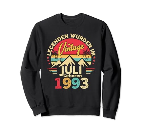 Juli 1993 Men Women 31st Birthday Limited Edition 31 Sweatshirt von Geburtstag Geschenke Männer Frauen Limited Edition