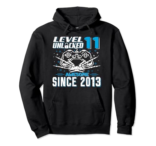 level 11 freigeschaltet jungen gamer geburtstag 11 jahre Pullover Hoodie von Geburtstags Gamer Outfits