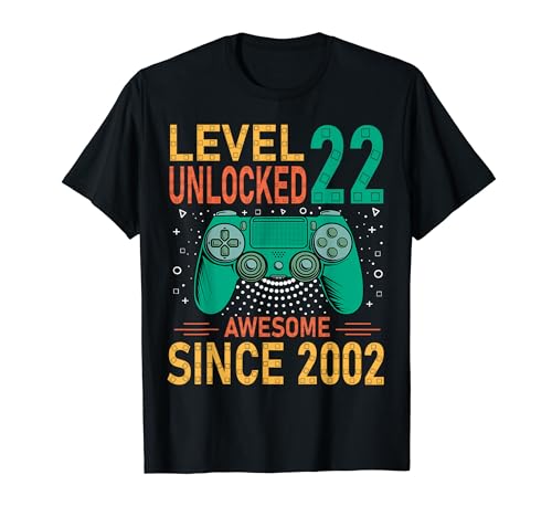 level 22 freigeschaltet jungen gamer geburtstag 22 jahre T-Shirt von Geburtstags Gamer Outfits