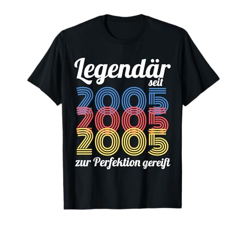 19. Geburtstag Junge Mädchen 19 Jahre 2005 Lustig Geschenk T-Shirt von Geburtstagsgeschenk Damen Herren 2005 Geschenkidee