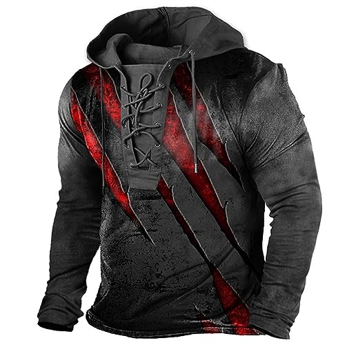 Gefomuofe Herren Hoodie Kapuzenpullover Einfarbig Männershirt Herrenshirt Herren Strickjacke mit Reissverschluss Mittelschweres Kapuzenoberteil Straßenmode Herren Sweat Hood von Gefomuofe