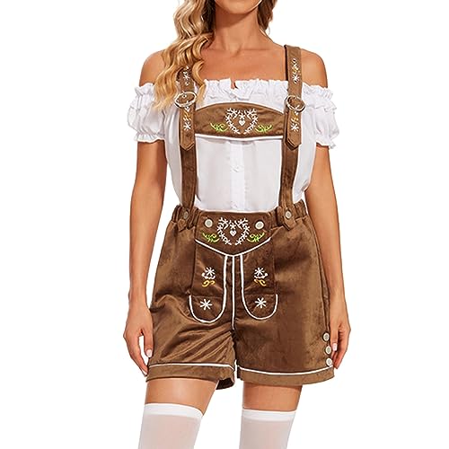 Herren Lederhose Trachtenlederhose Trachten Kniebundhose Jeans Hose kostüme Trachtenlederhose Herren Oktoberfest Knielang, Oktoberfest Bayer Bayern-Hose Freizeit Latzhose Halloween Kostüme Herren von Gefomuofe