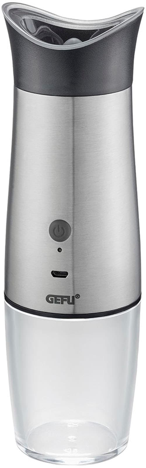GEFU Salz-/Pfeffermühle "VELO", (1 St.), Kippsensor für automat. Mahlen, einstellbare Mahlstufen, LED-Anzeige von Gefu