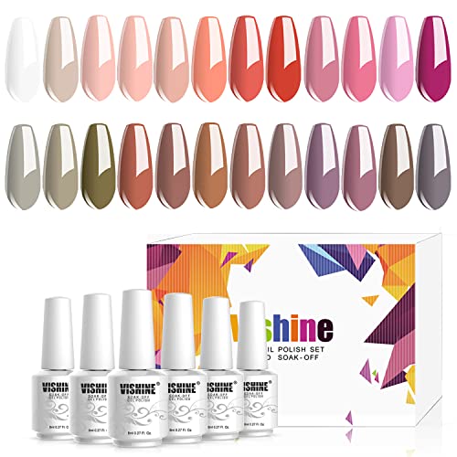 Vishine Gel Nagellack 24 Farben Glitzer Rosa Nude UV Gel Nagellack mit, Gel Nail Polish Kit für Weihnachten Neujahrsgeschenk 8ml Vishine Gel Nagellack 24 Farben Glitzer Rosa Nude UV Gel Nagellack mit, Gel Nail Polish Kit für Weihnachten Neujahrsgeschenk 8ml von Vishine