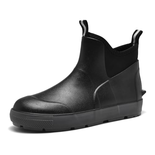 GemChve Gummistiefel Herren,Gartenschuhe herren Kurze,Chelsea Boots Damen,Arbeitsschuhe Gummistiefel Halbhoch,Deckstiefel Wasserdicht Rutschfest Geeignet Regentag Reisen Angeln Black40EU GemChve Gummistiefel Herren,Gartenschuhe herren Kurze,Chelsea Boots Damen,Arbeitsschuhe Gummistiefel Halbhoch,Deckstiefel Wasserdicht Rutschfest Geeignet Regentag Reisen Angeln Black40EU von GemChve