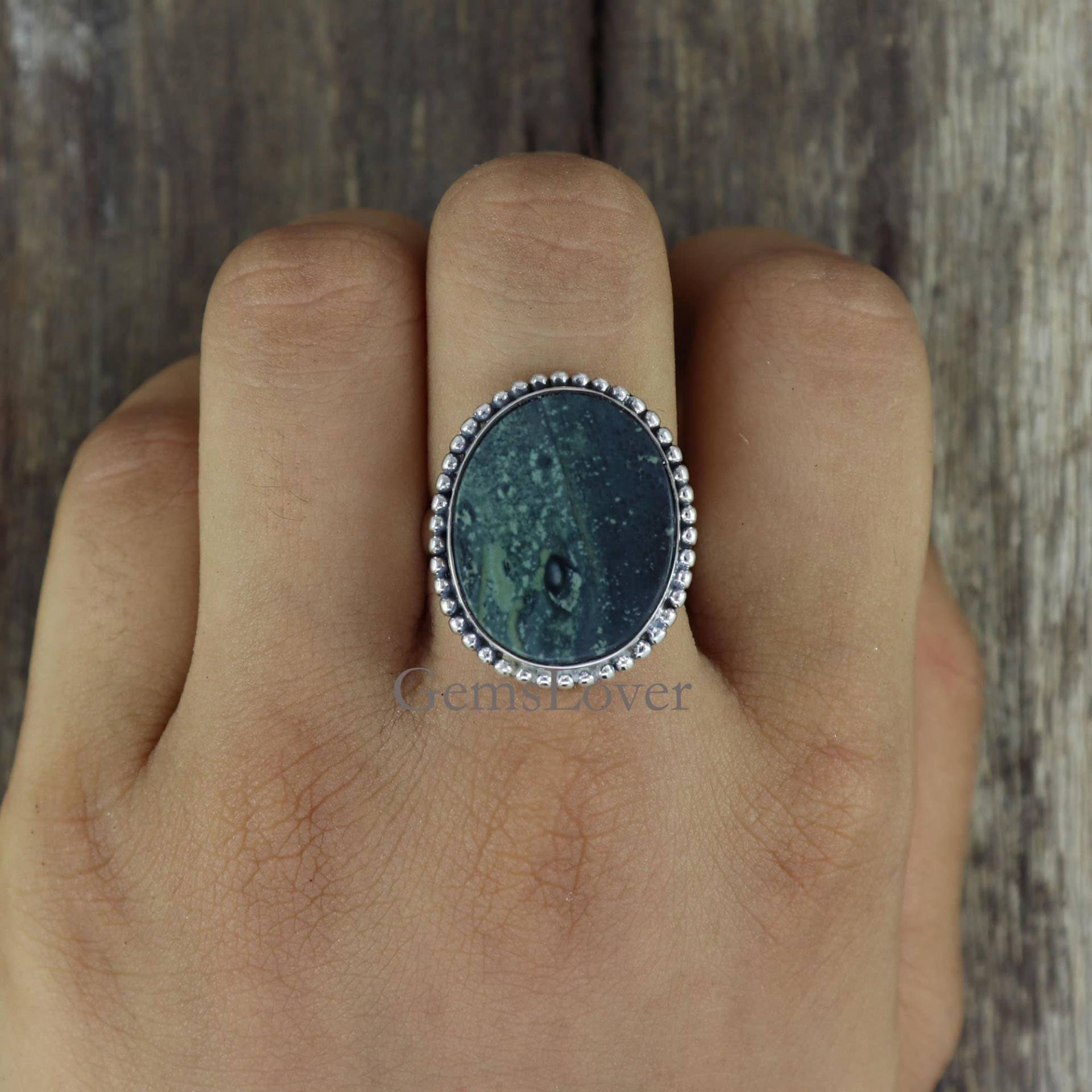 Natürlicher Stern-Galaxie-Jaspis-Ring, 925 Sterling Silber Ring, Heiljaspis-Edelstein-Ring, Boho-Statement-Ring, Ring Für Frauen, Geschenk Sie von GemsLoverArt