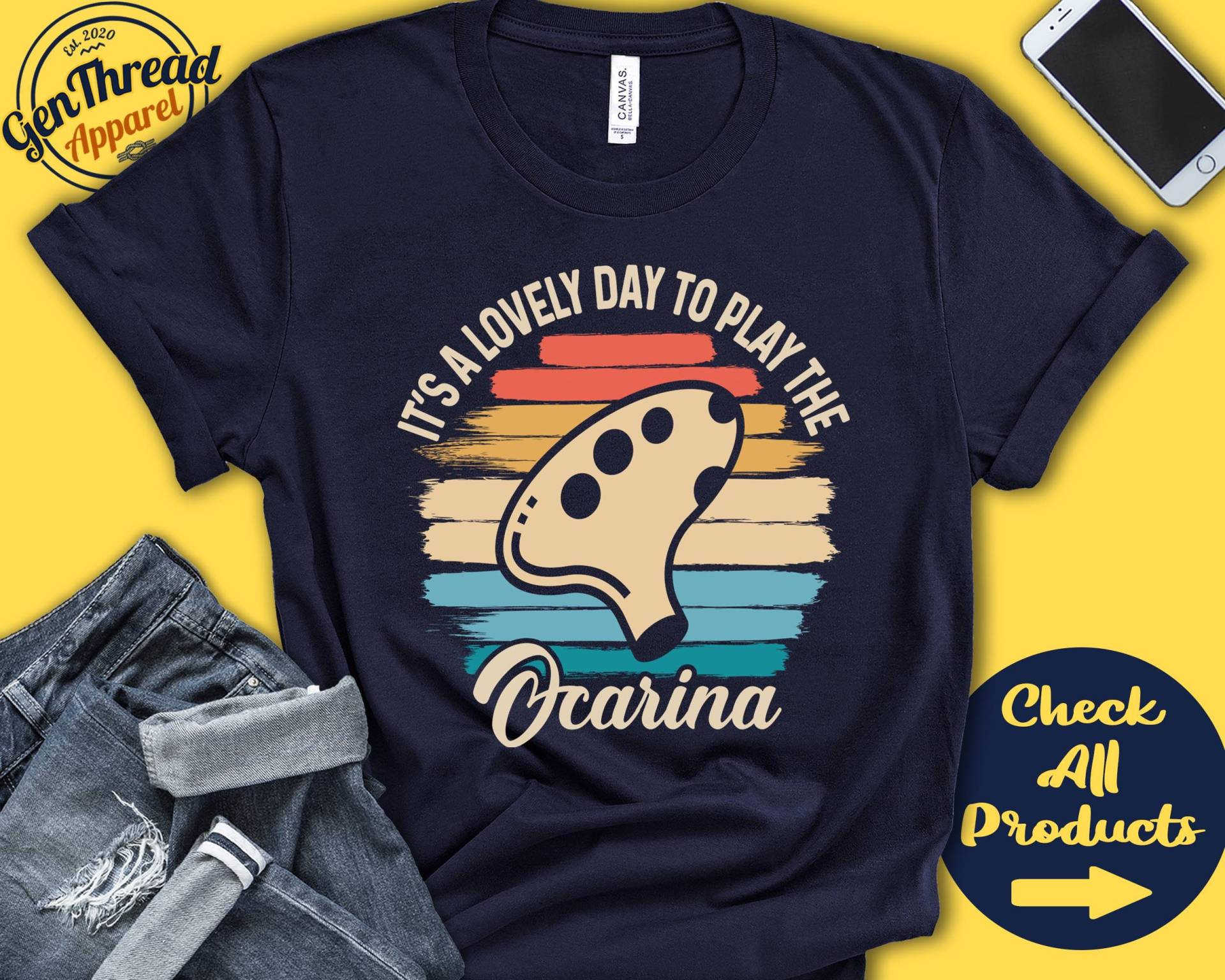 Ocarina Spieler Shirt | Okarina Geschenk Zelda T-Shirt Windlicht Musiker Musik Instrument Schöner Tag Tank Hoodie A2414 Ocarina Spieler Shirt | Okarina Geschenk Zelda T-Shirt Windlicht Musiker Musik Instrument Schöner Tag Tank Hoodie A2414 von GenThreadApparel
