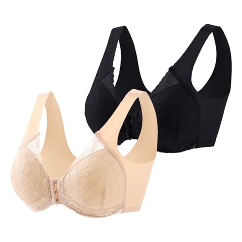 2 PCS Damen Push Up BH Vorne Geknöpft Ohne Bügel Spitze Körbchen Unterwäsche Gepolstert Elegant Sexy BH 2 PCS Damen Push Up BH Vorne Geknöpft Ohne Bügel Spitze Körbchen Unterwäsche Gepolstert Elegant Sexy BH von Generic