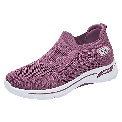 2024 Schnürung Damen Sneakers - Laufschuhe Atmungsaktive Casual Größe Damen Laufschuhe Schnürer Ergonomische Komfort-Schuhe Leichte Stoßfest Orthopedic Diabetic Walking Shoes von Generic