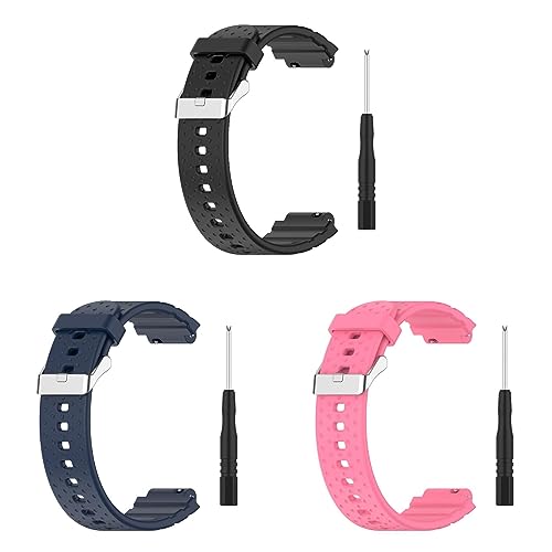 3 Stück Armband Kompatibel mit XPLORA X5 Play/XGO 2/XGO 3 Kinder Armbänder Sport Wasserdichtes Ersatzarmband Silikon Wechselarmbänder Uhrarmband für Mädchen Jungen (3Pcs A) von Generic