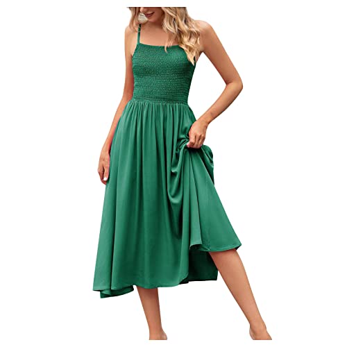 3er Jahre Kleid langes Damen Prinzessin Einfarbig Ärmelloses Plissee Quadratischem Kragen Midikleid Bequemes Schulterfrei Rückenfrei Spaghettiträger jeanskleid Sommer 3er Jahre Kleid langes Damen Prinzessin Einfarbig Ärmelloses Plissee Quadratischem Kragen Midikleid Bequemes Schulterfrei Rückenfrei Spaghettiträger jeanskleid Sommer von Generic
