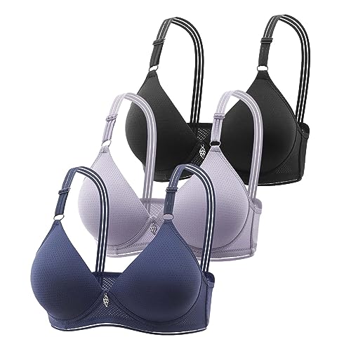 3er Pack BHS Damen Ohne Bügel Push Up BH Set Frauen Sexy Bustier Crop Top Sport-BHS Trainings-BH mit verstellbarem für Alltag Yoga Fitness Sport Outdoor 3er Pack BHS Damen Ohne Bügel Push Up BH Set Frauen Sexy Bustier Crop Top Sport-BHS Trainings-BH mit verstellbarem für Alltag Yoga Fitness Sport Outdoor von Generic