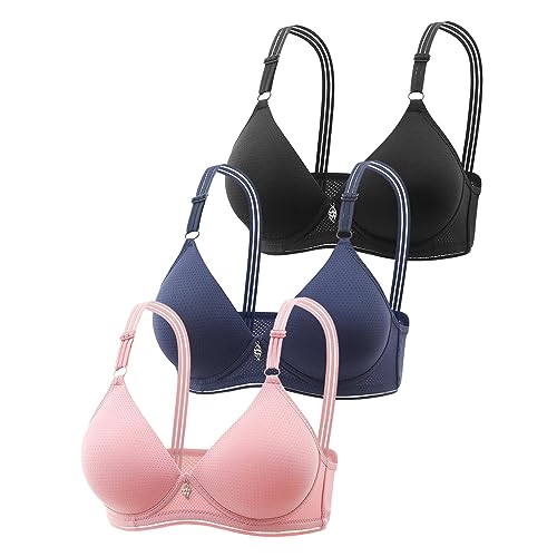 3er Pack BHS Damen Ohne Bügel Push Up BH Set Frauen Sexy Bustier Crop Top Sport-BHS Trainings-BH mit verstellbarem für Alltag Yoga Fitness Sport Outdoor 3er Pack BHS Damen Ohne Bügel Push Up BH Set Frauen Sexy Bustier Crop Top Sport-BHS Trainings-BH mit verstellbarem für Alltag Yoga Fitness Sport Outdoor von Generic