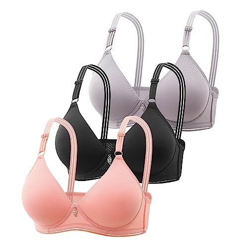 3er Pack BHS Damen Ohne Bügel Push Up BH Set Frauen Sexy Bustier Crop Top Sport-BHS Trainings-BH mit verstellbarem für Alltag Yoga Fitness Sport Outdoor 3er Pack BHS Damen Ohne Bügel Push Up BH Set Frauen Sexy Bustier Crop Top Sport-BHS Trainings-BH mit verstellbarem für Alltag Yoga Fitness Sport Outdoor von Generic