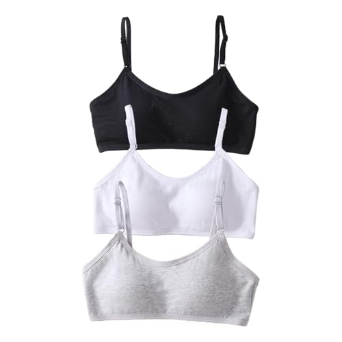 3er-Pack Mädchen Sport BH Baumwolle Bustier Mit Fest Gepolsterte Verstellbarem Schultergurt Sport-BH Für 10-16 Jahre Kinder 3er-Pack Mädchen Sport BH Baumwolle Bustier Mit Fest Gepolsterte Verstellbarem Schultergurt Sport-BH Für 10-16 Jahre Kinder von Generic