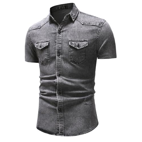 Angebote des Tages Heute blitzangebote Jeanshemd Herren Kurzarm Sommerhemd Denim Hemd Kurzarm Druckknöpfen Jeans Hemden für Männer Regular Fit Used Look Slim Fit Freizeithemd Große Angebote des Tages Heute blitzangebote Jeanshemd Herren Kurzarm Sommerhemd Denim Hemd Kurzarm Druckknöpfen Jeans Hemden für Männer Regular Fit Used Look Slim Fit Freizeithemd Große von Generic
