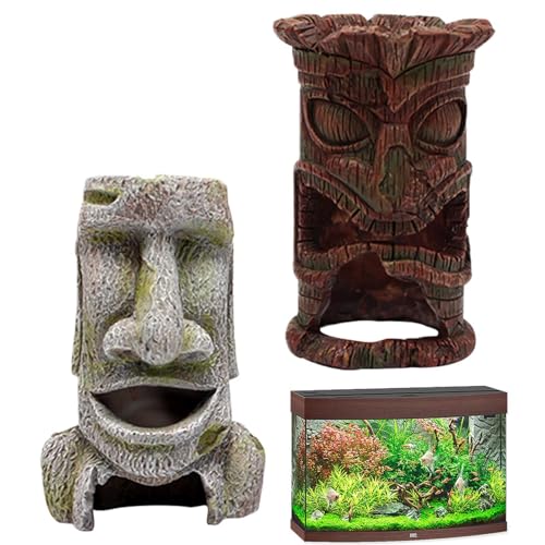 Aquarium-Dekorationen – Aquarium-Skulptur aus Kunstharz, Aquarium-Ornament | Exquisites Design-Landschaftsbauzubehör, Osterinsel-Kopfhöhle, Aquarium-Versteck und Unterschlupf für Fische und Garnelen Aquarium-Dekorationen – Aquarium-Skulptur aus Kunstharz, Aquarium-Ornament | Exquisites Design-Landschaftsbauzubehör, Osterinsel-Kopfhöhle, Aquarium-Versteck und Unterschlupf für Fische und Garnelen von Generic