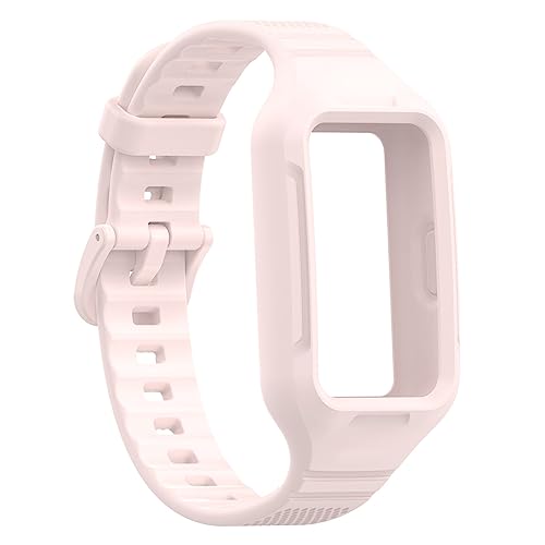 Armband für Huawei Band 8 Armband Wechselarmbänder Silikon Ersatzarmband Kompatibel mit Huawei Band 8/Band 7/Band 6/Band 6 Pro Uhrenarmband für Herren Damen (Pink, One Size) von Generic