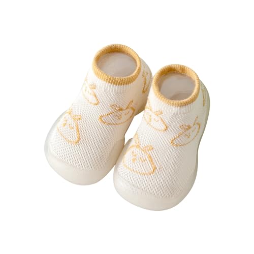 Atmungsaktive Baby-Kleinkindschuhe Und -Socken Aus Mesh Für Frühjahr/Sommer. Bequeme, rutschfeste Baby-Sockenschuhe Mädchen Junge Lauflernschuhe 6 36 Monate Kleinkind Stricken (Yellow, 25.5 Toddler) von Generic