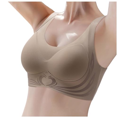 BH Damen Ohne Bügel Push UP BH Große Brüste Starker Halt Nahtloser BH Bustier Bequemer BH Bügellos Gepolstert Bralette Soft BH V-Ausschnitt T-Shirt Bra Seamless BH Damen Ohne Bügel Push UP BH Große Brüste Starker Halt Nahtloser BH Bustier Bequemer BH Bügellos Gepolstert Bralette Soft BH V-Ausschnitt T-Shirt Bra Seamless von Generic