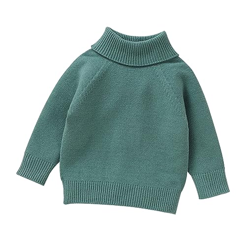 Baby-Pullover für Jungen Mädchen, gestrickt, Rollkragenpullover mit Zopfmuster, weich, warm, für Kleinkinder, hoher Kragen, Kinderpullover Strickjacke Hellgrau Baby-Pullover für Jungen Mädchen, gestrickt, Rollkragenpullover mit Zopfmuster, weich, warm, für Kleinkinder, hoher Kragen, Kinderpullover Strickjacke Hellgrau von Generic