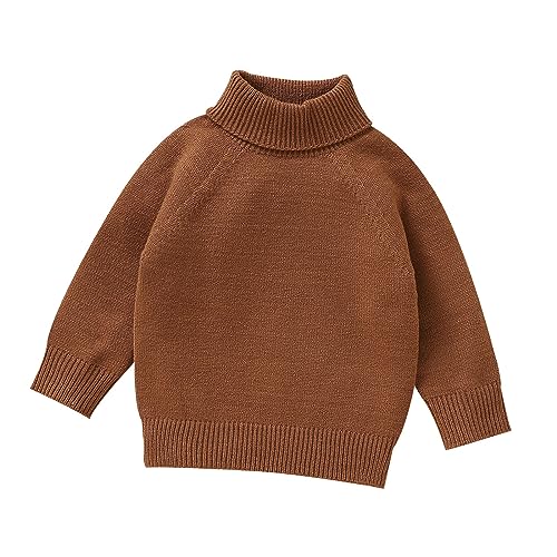 Baby-Pullover für Jungen Mädchen, gestrickt, Rollkragenpullover mit Zopfmuster, weich, warm, für Kleinkinder, hoher Kragen, Kinderpullover Strickjacke Hellgrau Baby-Pullover für Jungen Mädchen, gestrickt, Rollkragenpullover mit Zopfmuster, weich, warm, für Kleinkinder, hoher Kragen, Kinderpullover Strickjacke Hellgrau von Generic