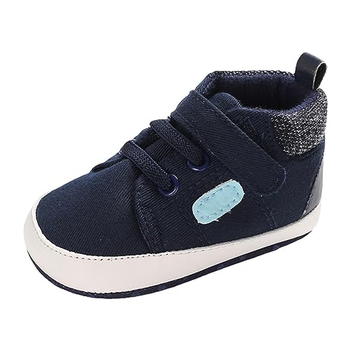 Baby Sneaker Jungs Lässige Segeltuchschuhe für Kinder, atmungsaktive Indoor-Kleinkindschuhe für 0 bis 12 Monate Schuhe Kinder 34 Junge (Blue, 22 Infant) von Generic