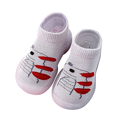 Babyschuhe Sneaker Junge Schuhe Kleinkind Fleece WarmThe Floor Socken rutschfeste Prewalker Schuhe Kinderschuhe Mädchen 23 (Grey, 20 Infant) von Generic