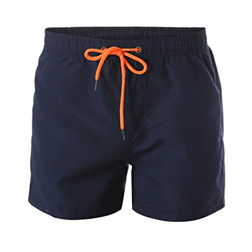 Badehose Herren Quick Dry Plus Size Badeshorts mit Netzfutter Solid Boardshorts mit Tasche Sommer Bademode Badeanzüge Badehose, navy, 58 von Generic