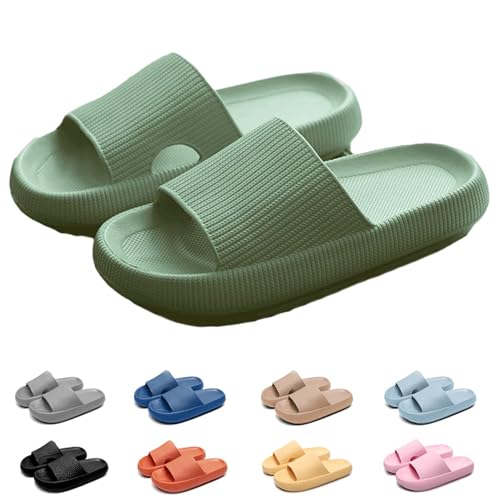 Badeschuhe,Original Hausschuhe Superweiche kuschelige Wolke Schlappen Weich rutschfest Badelatschen,Schnell trocknende Wolken Kissen Hausschuhe,Sommer Pantoletten Cozy Cloud Slides Indoor/Outdoor von Generic