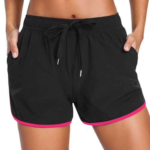 Badeshorts Damen Badehose Schnell Trocknendes Boardshorts mit Futter UV-Schutz Bikini Shorts mit Tasche Sommer Wassersport Schwimmshorts Sporthose Kurze Schwimm Shorts für Damen Schwimmunterteil Badeshorts Damen Badehose Schnell Trocknendes Boardshorts mit Futter UV-Schutz Bikini Shorts mit Tasche Sommer Wassersport Schwimmshorts Sporthose Kurze Schwimm Shorts für Damen Schwimmunterteil von Generic