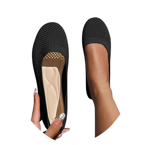 Ballerinas Damen Slip On Strick Schuhe Mittelalter Mokassins Sommerschuhe Gymnastikschuhe Sneaker Elegant Loafer Tanzschuhe Mesh Stoffschuhe Geschlossene Halbschuhe Ballerinas Damen Slip On Strick Schuhe Mittelalter Mokassins Sommerschuhe Gymnastikschuhe Sneaker Elegant Loafer Tanzschuhe Mesh Stoffschuhe Geschlossene Halbschuhe von Generic