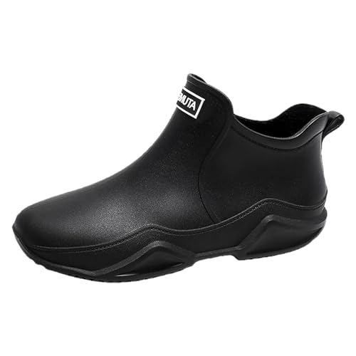 Barfuß Gummistiefel Herren Bequem Bequem Hiking Boots Wasserdicht mit Stahlkappe Halbhoch leicht zu reinigen Outdoor Galoschen Halbhoch Ankle Chelsea Schwarz Reitstiefel Barfuß Reitstiefeletten Barfuß Gummistiefel Herren Bequem Bequem Hiking Boots Wasserdicht mit Stahlkappe Halbhoch leicht zu reinigen Outdoor Galoschen Halbhoch Ankle Chelsea Schwarz Reitstiefel Barfuß Reitstiefeletten von Generic