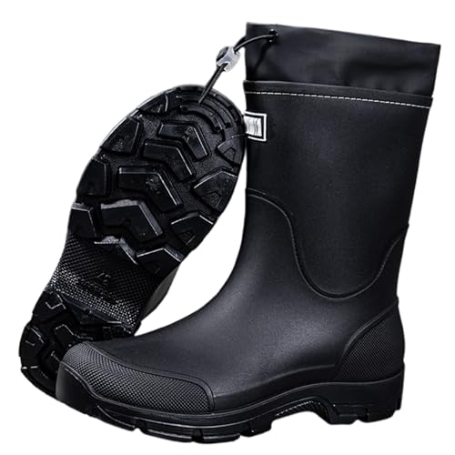 Barfuß Gummistiefel Herren mit Stahlkappe rutschfeste Halbhoch Bequem rutschfeste Gummi Stiefeletten Sommer Weitschaft Hiking Boots für Gartenarbeit Landwirtschaft Angeln Spaziergang mit dem Hund Barfuß Gummistiefel Herren mit Stahlkappe rutschfeste Halbhoch Bequem rutschfeste Gummi Stiefeletten Sommer Weitschaft Hiking Boots für Gartenarbeit Landwirtschaft Angeln Spaziergang mit dem Hund von Generic